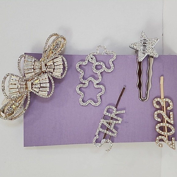 Birthday Card + Set of 5x (five) Decorative Hair Clip Burgoyne KJS Industries - Picture 4 of 5